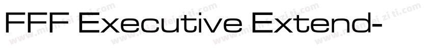 FFF Executive Extend字体转换
